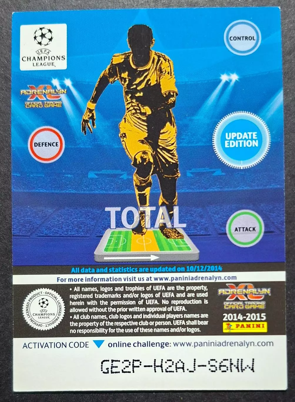 Картка Panini Simone Padoin / Сімоне Падоїн Ювентус Італія ЛЧ 2014/15 1