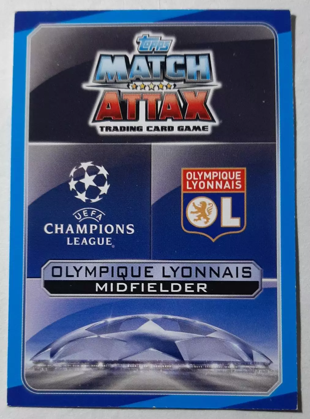 Картка Topps Jordan Ferri / Жордан Феррі Ліон Франція Ліга Чемпіонів 2016/17 1