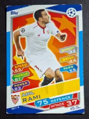 Картка Topps Adil Rami / Аділь Рамі Севілья Іспанія Ліга Чемпіонів 2016/17