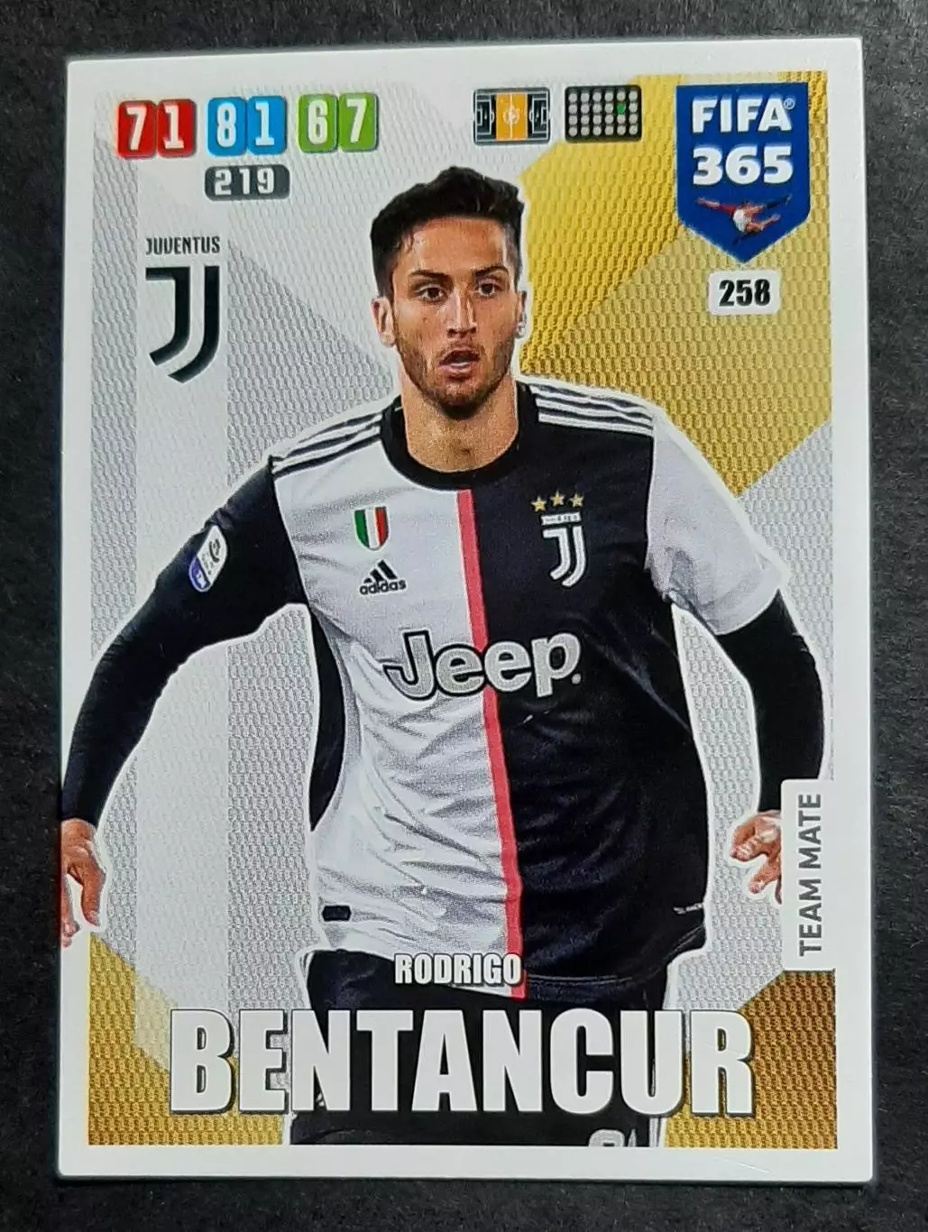 Картка Panini Rodrigo Bentancur / Родріго Бентанкур Ювентус Італія 2020