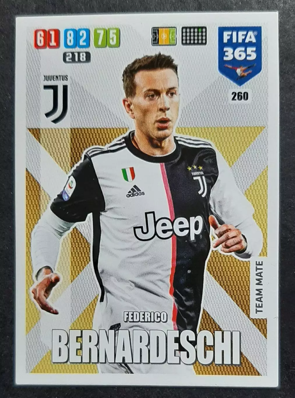 Картка Panini Federico Bernardeschi / Федеріко Бернардескі Ювентус 2020