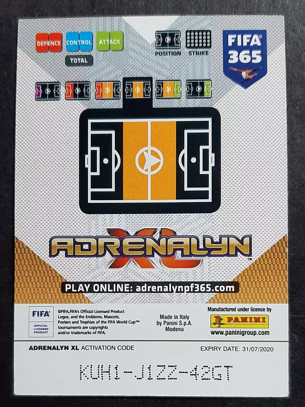 Картка Panini Adrien Rabiot / Адріан Рабйо Ювентус Італія 2020 1