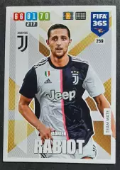 Картка Panini Adrien Rabiot / Адріан Рабйо Ювентус Італія 2020