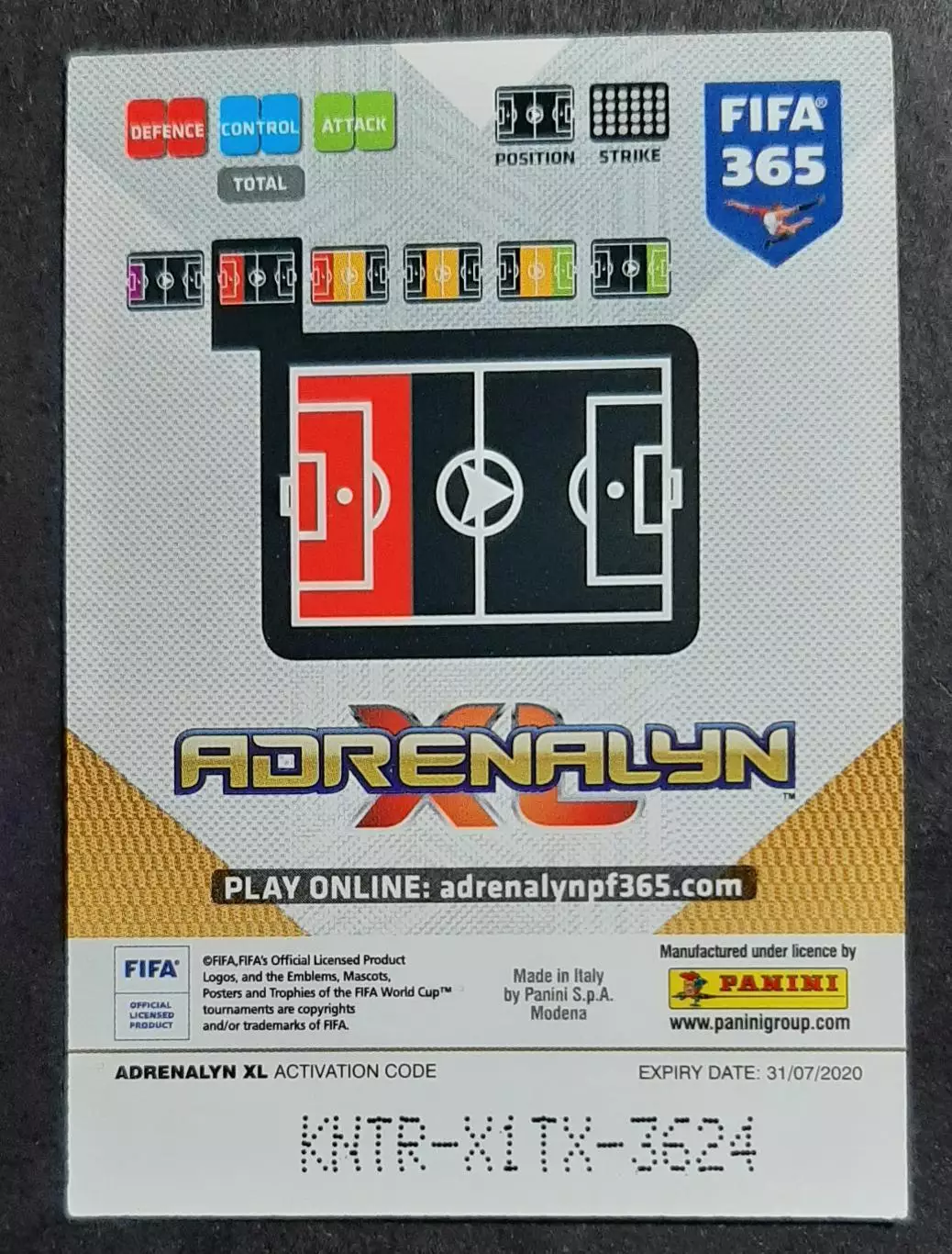 Картка Panini De Sciglio / Де Шильйо Ювентус Італія 2020 1