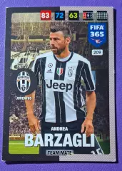 Картка Panini Andrea Barzagli / Андреа Барцальї Ювентус Італія