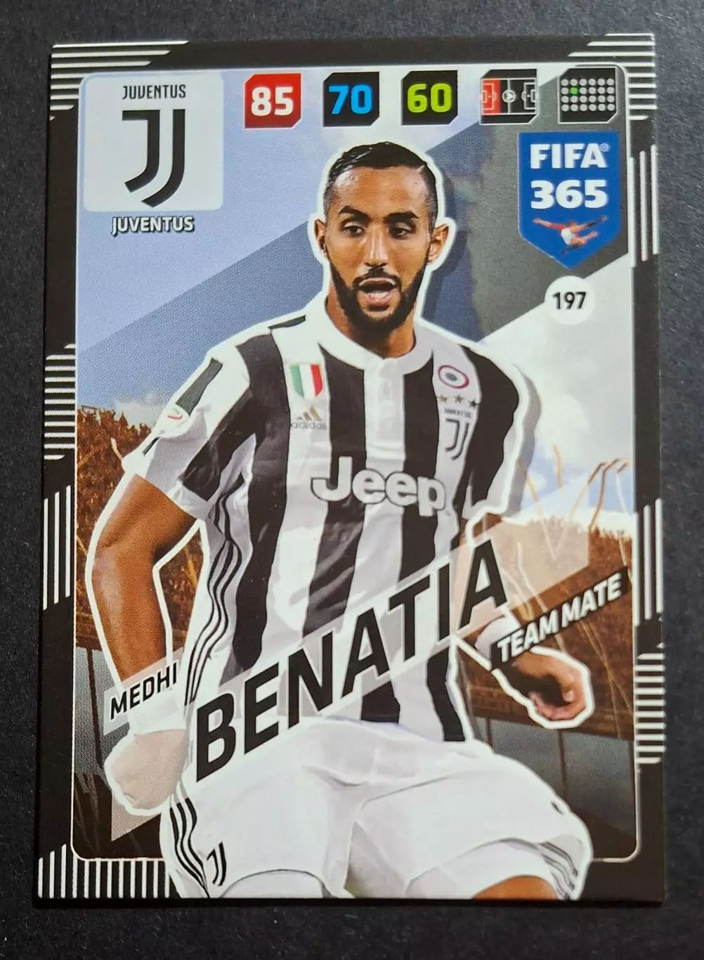 Картка Panini Medhi Benatia / Мегді Бенатія Ювентус Італія 2018