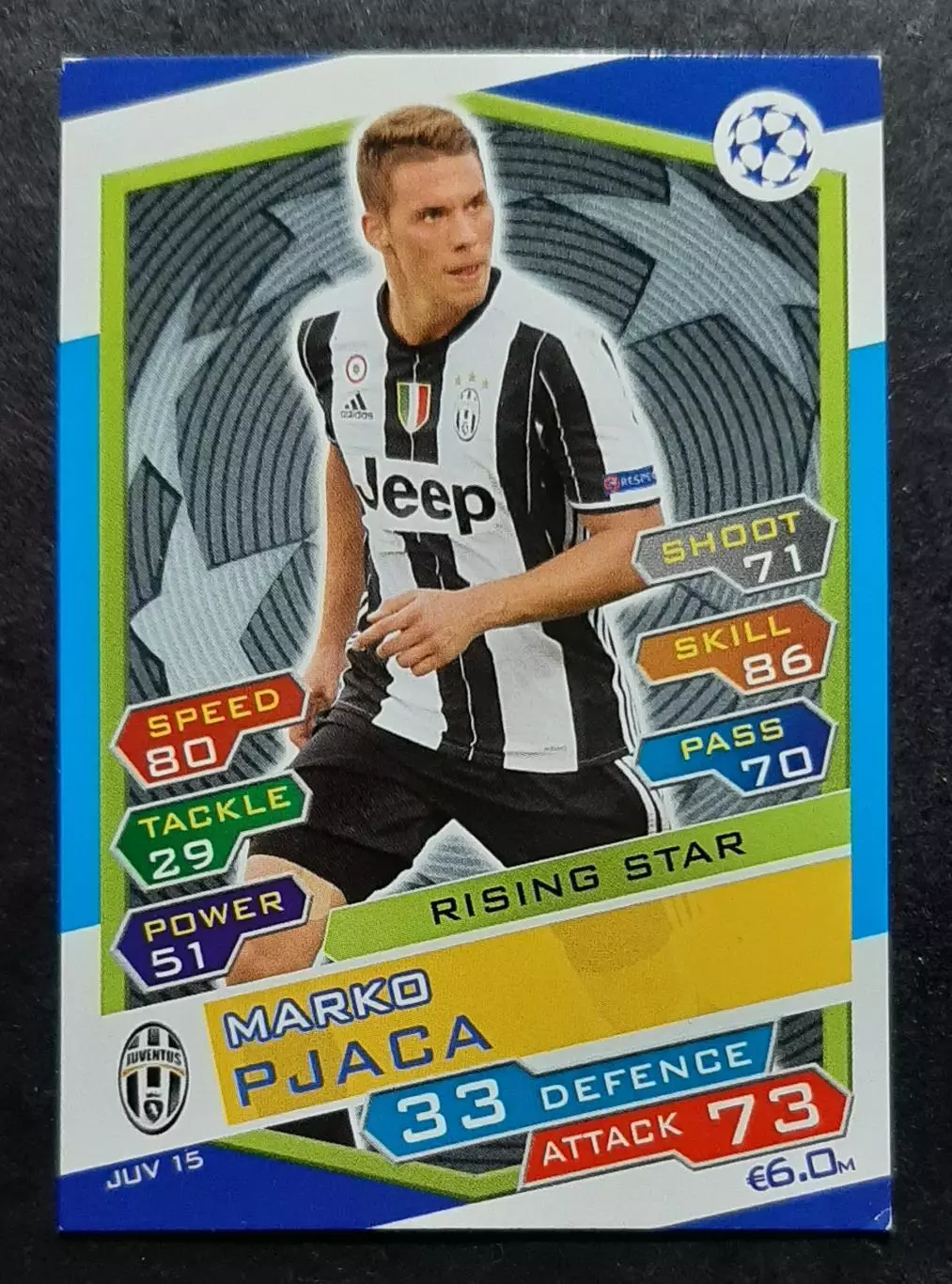 Картка Topps Marko Pjaca / Марко П'яца Ювентус Італія 2016/17
