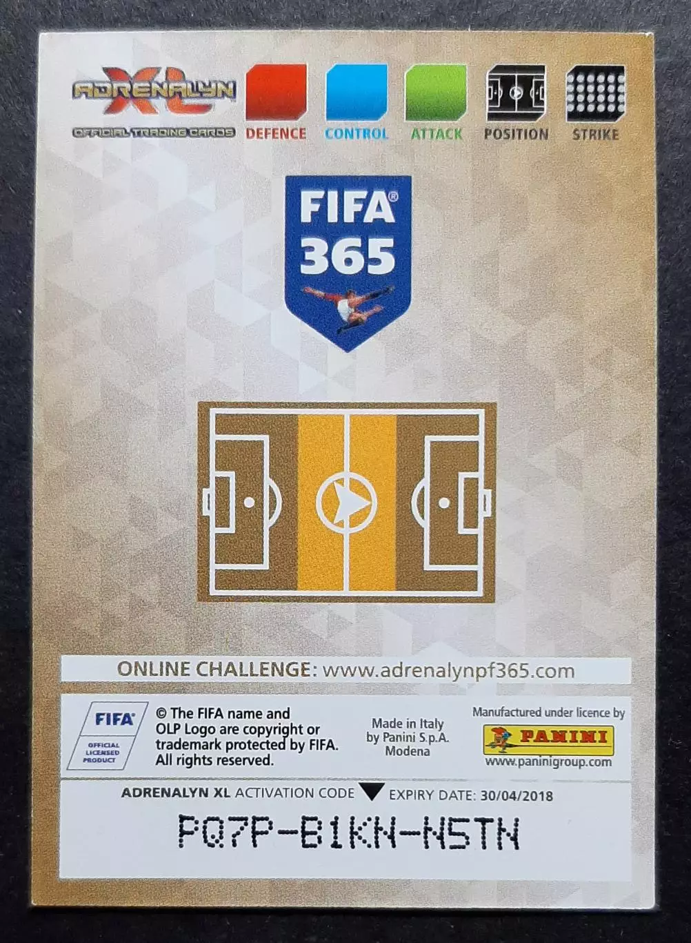Картка Panini Kwadwo Asamoah / Квадво Асамоа Ювентус Італія 2018 1