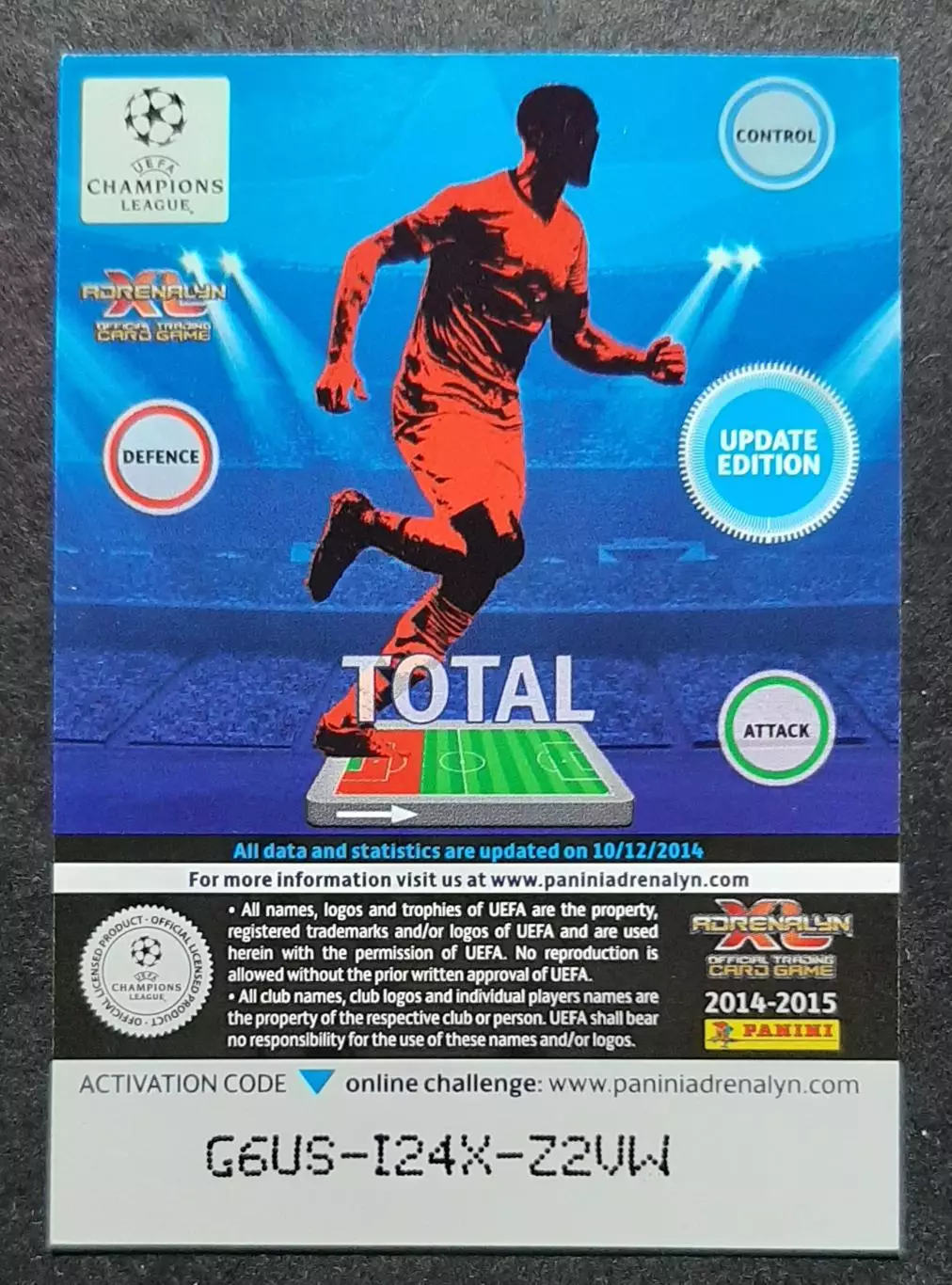 Картка Panini Stephan Lichtsteiner / Штефан Ліхтштайнер Ювентус 2014/15 1