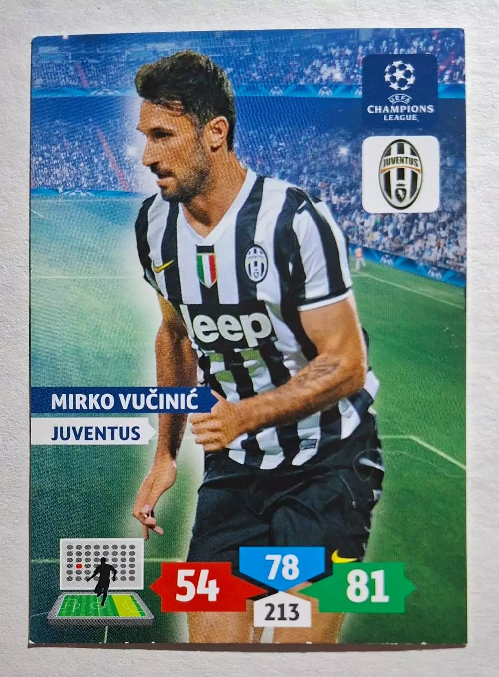 Картка Panini Mirko Vucinic / Мірко Вучинич Ювентус Італія 2013/14