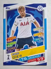 Картка Topps Eric Dier / Ерік Даєр Тоттенгем Англія Ліга Чемпіонів 2016/17