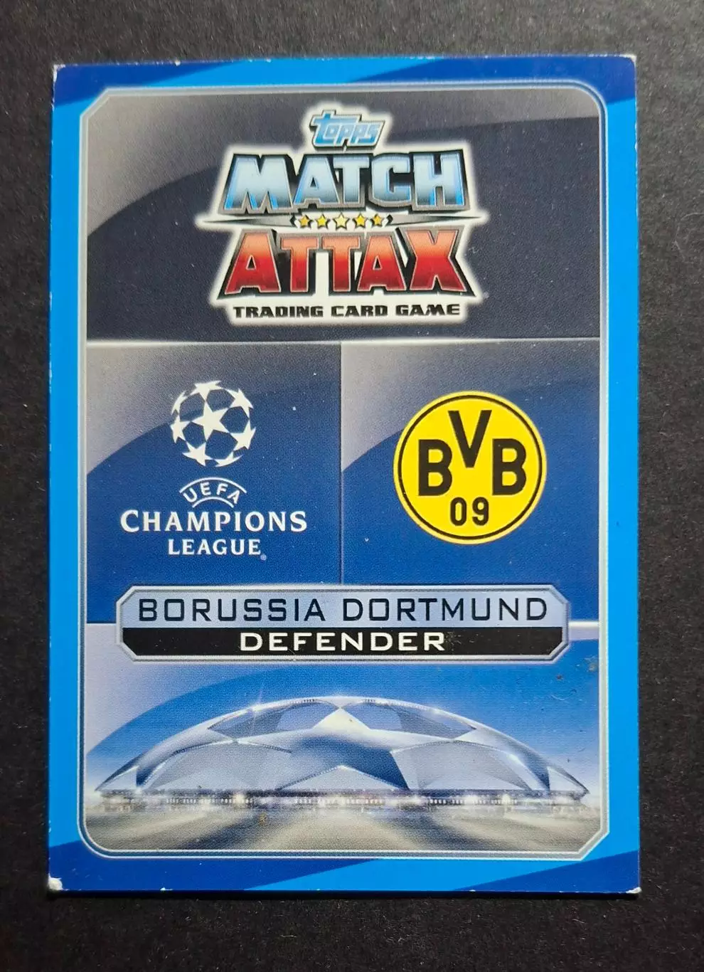 Картка Topps Lukasz Piszczek / Лукаш Піщек Боруссія Дортмунд Ліга Чемпіонів 2016 1