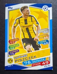 Картка Topps Lukasz Piszczek / Лукаш Піщек Боруссія Дортмунд Ліга Чемпіонів 2016