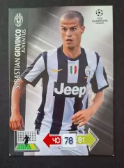 Картка Panini Sebastian Giovinco / Себастьян Джовінко Ювентус Італія 2012/13