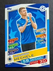 Картка Topps Brendon Mechele / Брендон Мехеле Брюгге Бельгія ЛЧ 2016/17