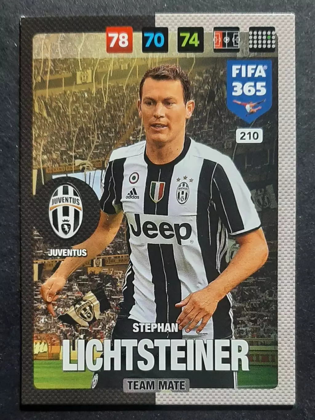 Картка Panini Stephan Lichtsteiner / Штефан Ліхтштайнер Ювентус 2017