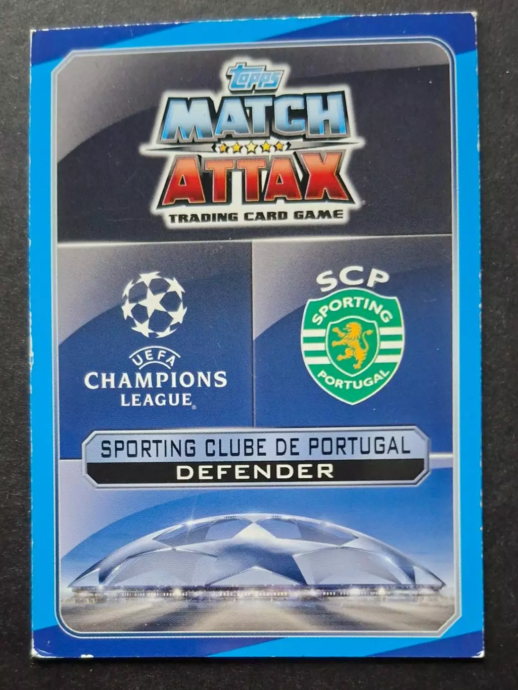 Картка Topps Sebastian Coates / Себастьян Коатес Спортінг Португалія ЛЧ 2016/17 1