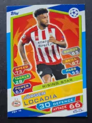 Картка Topps Jurgen Locadia / Юрген Локадіа Ейндховен Нідерланди ЛЧ 2016/17