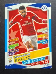 Картка Topps Eduardo Salvio / Едувржо Сальвіо Бенфіка Португалія ЛЧ 2016/17