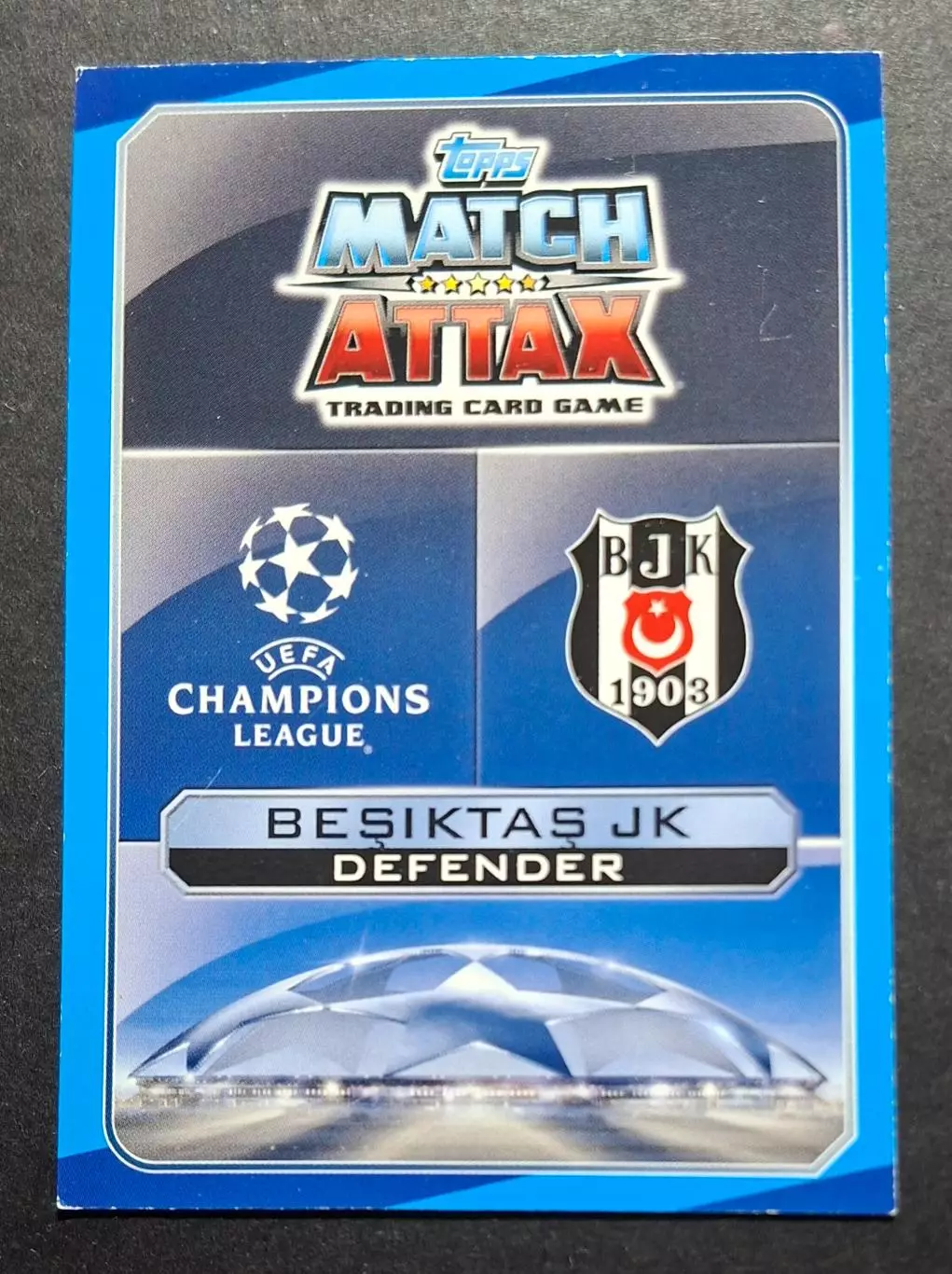 Картка Topps Dusko Tosic / Душко Тошич Бешикташ Туреччина Ліга Чемпіонів 2016/17 1