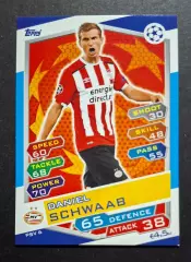 Картка Topps Daniel Schwaab / Даніель Швааб Ейндховен Нідерланди ЛЧ 2016/ 17