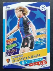 Картка Topps Birkir Bjarnason / Біркір Б'яднасон Базель Швейцарія ЛЧ 2016/17