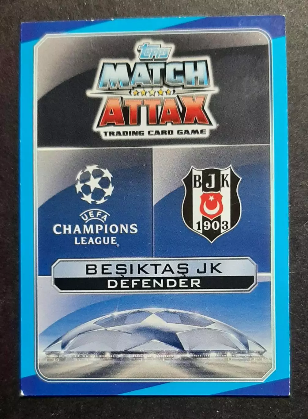 Картка Topps Andreas Beck/ Андреас Бек Бешикташ Туреччина Ліга Чемпіонів 2016/17 1