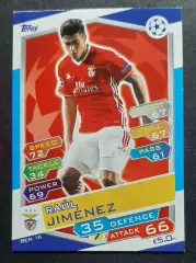 Картка Topps Raul Jimenez / Рауль Хіменес Бенфіка Португалія Ліга Чемпіонів 2016