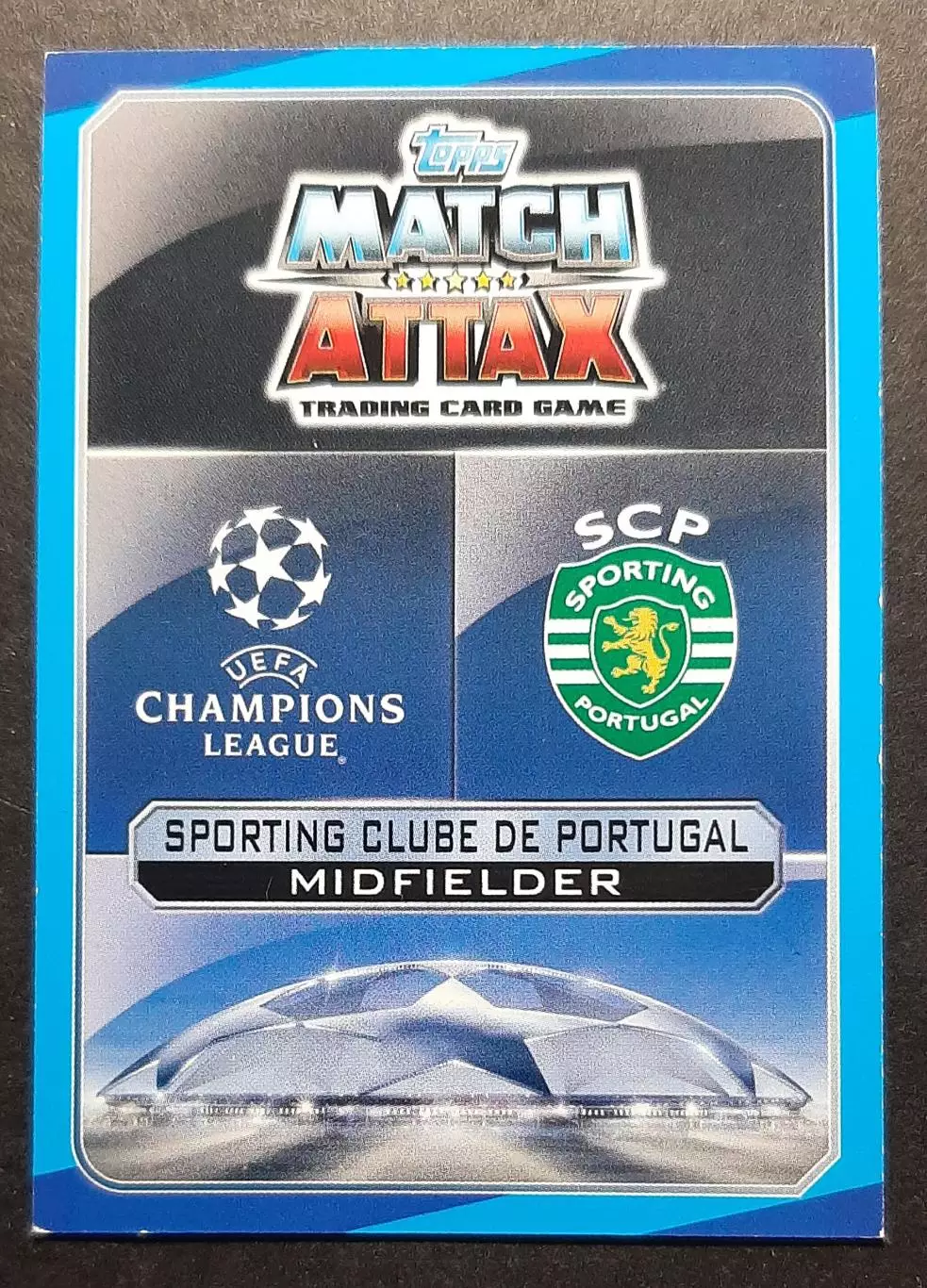 Картка Topps Wiliam Carvalho / Вілліан Карвалью Спортінг Португалія ЛЧ 2016/17 1