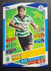 Картка Topps Bryan Ruiz / Браян Руїс Спортінг Португалія Ліга Чеипіонів 2016/17
