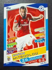 Картка Topps Kostas Mitroglou / Костас Мітроглу Бенфіка Португалія ЛЧ 2016/17