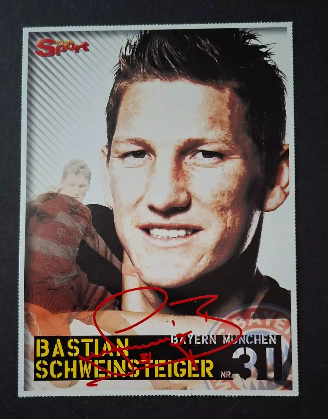 Картка Schweinsteiger / Швайнштайгер з журналу Bravo Sport