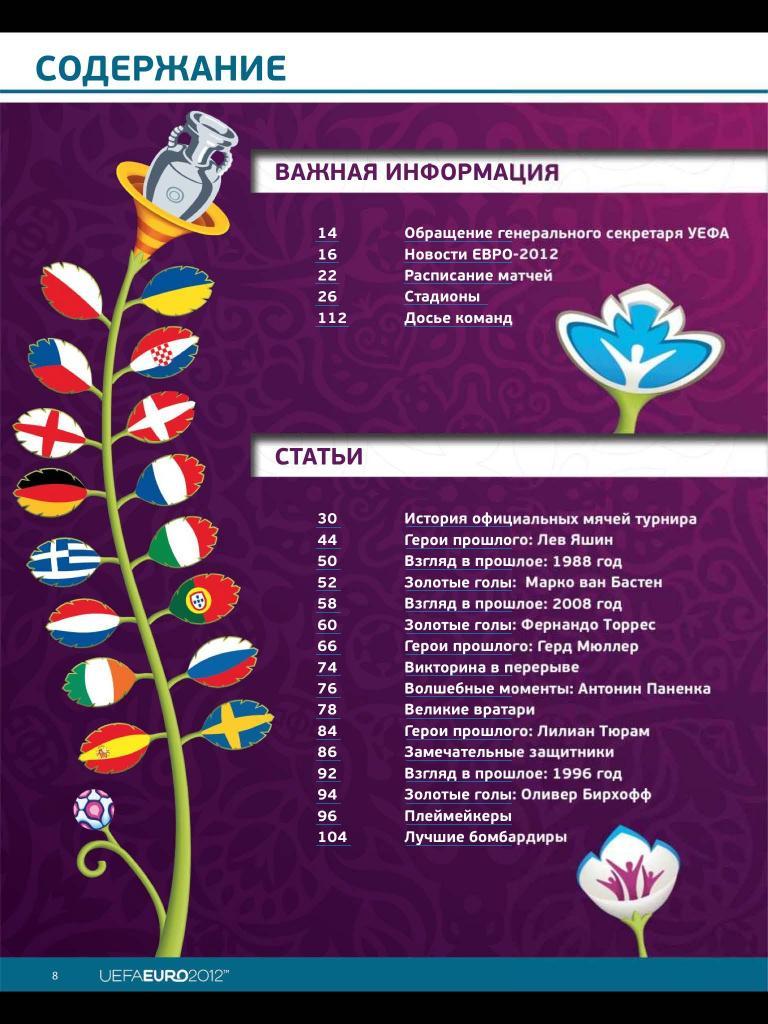 2012. Европа. ЕВРО-2012 (официальный предварительный справочник) — PDF 2
