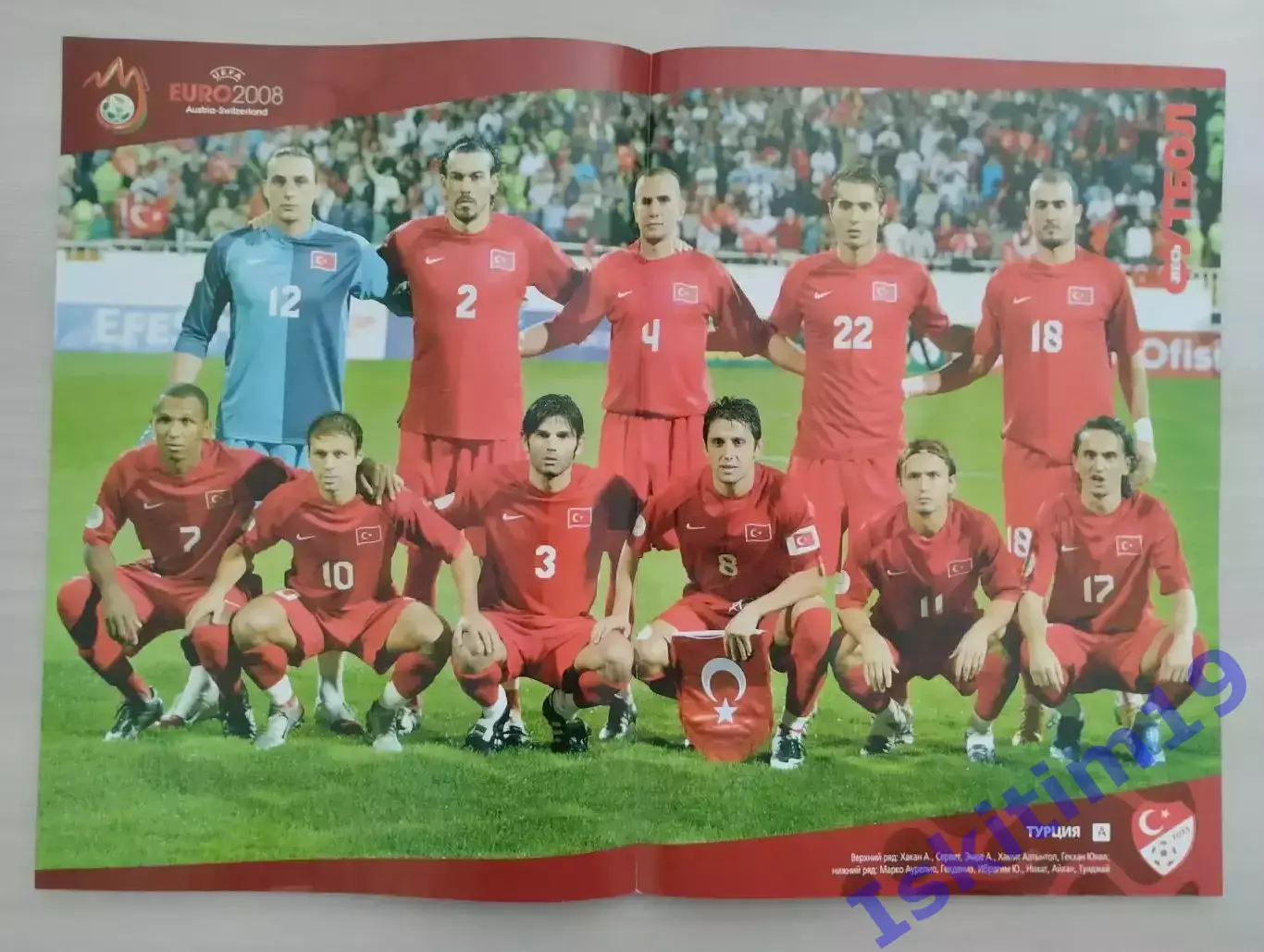 Постер из журнала Весь футбол. Швейцария/Турция Евро-2008 1