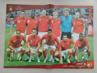 Постер из журнала Весь футбол. Швейцария/Турция Евро-2008