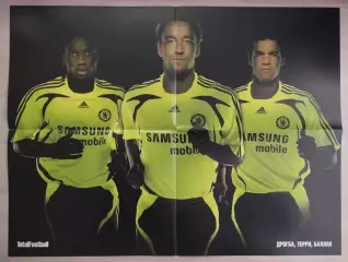 Плакат TotalFootball. Арьен Роббен/Дидье Дрогба/Джон Терри/Михаэль Баллак