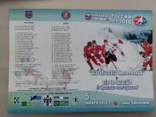 Суперлига. Сибсельмаш Новосибирск - Енисей Красноярск. 05.01.2016