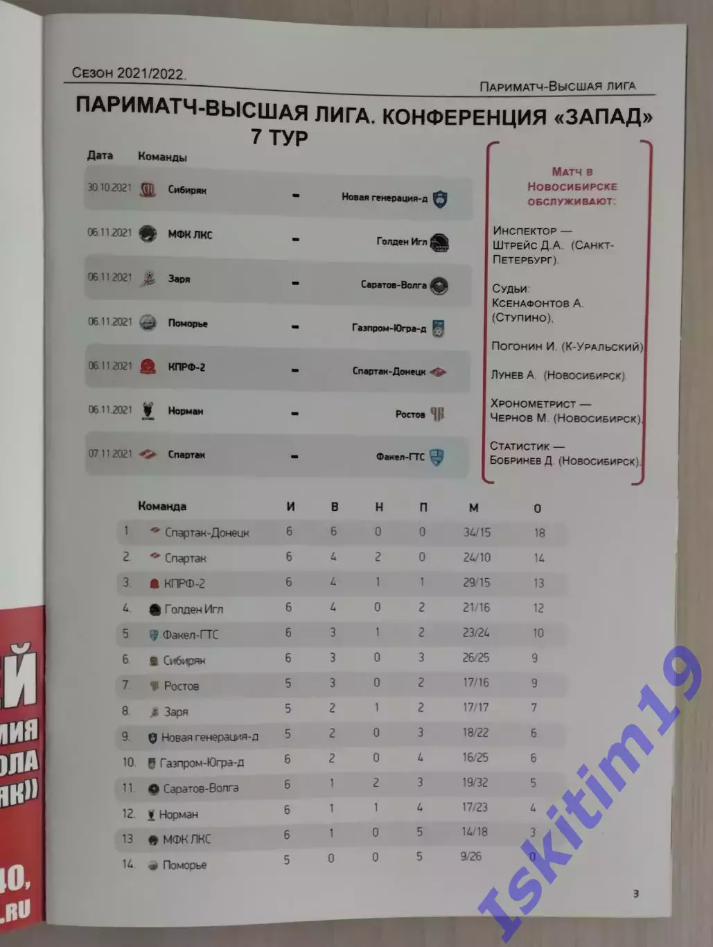 Высшая лига. Сибиряк Новосибирск - Новая генерация-Д Сыктывкар. 30.10.2021 1