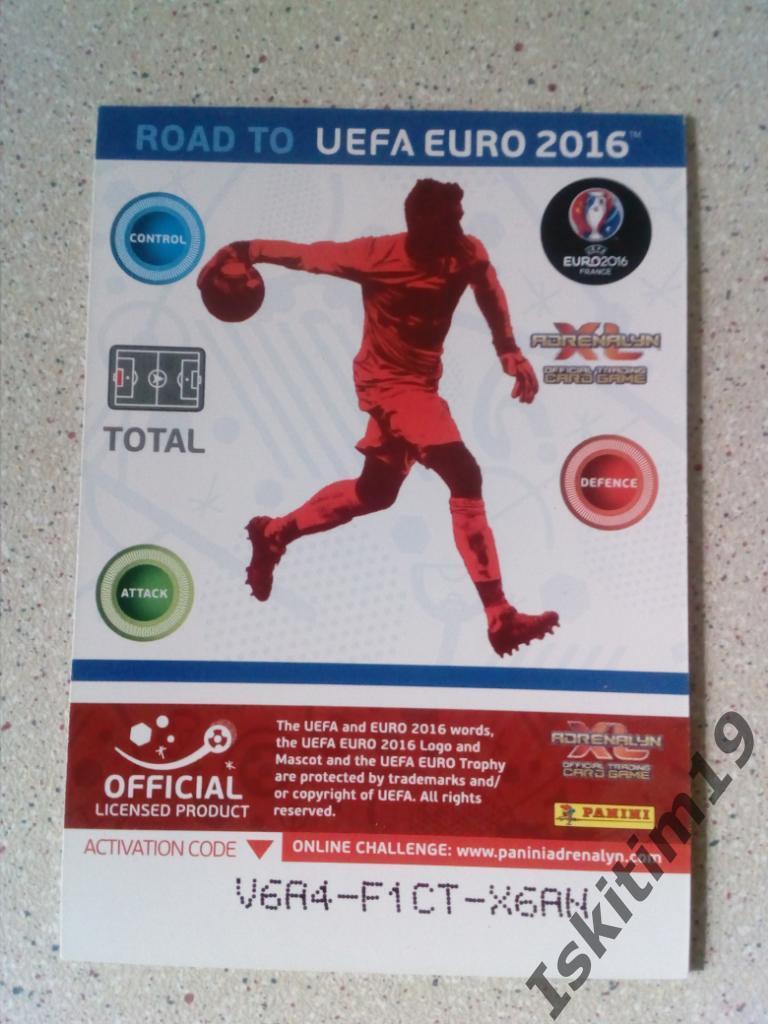 Карточка PANINI Дорога на Евро 2016. Adrenalyn XL Матуш Козачик № 190 1