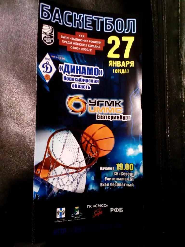 Премьер-Лига. Динамо Новосибирская область - УГМК Екатеринбург. 27.01.2021