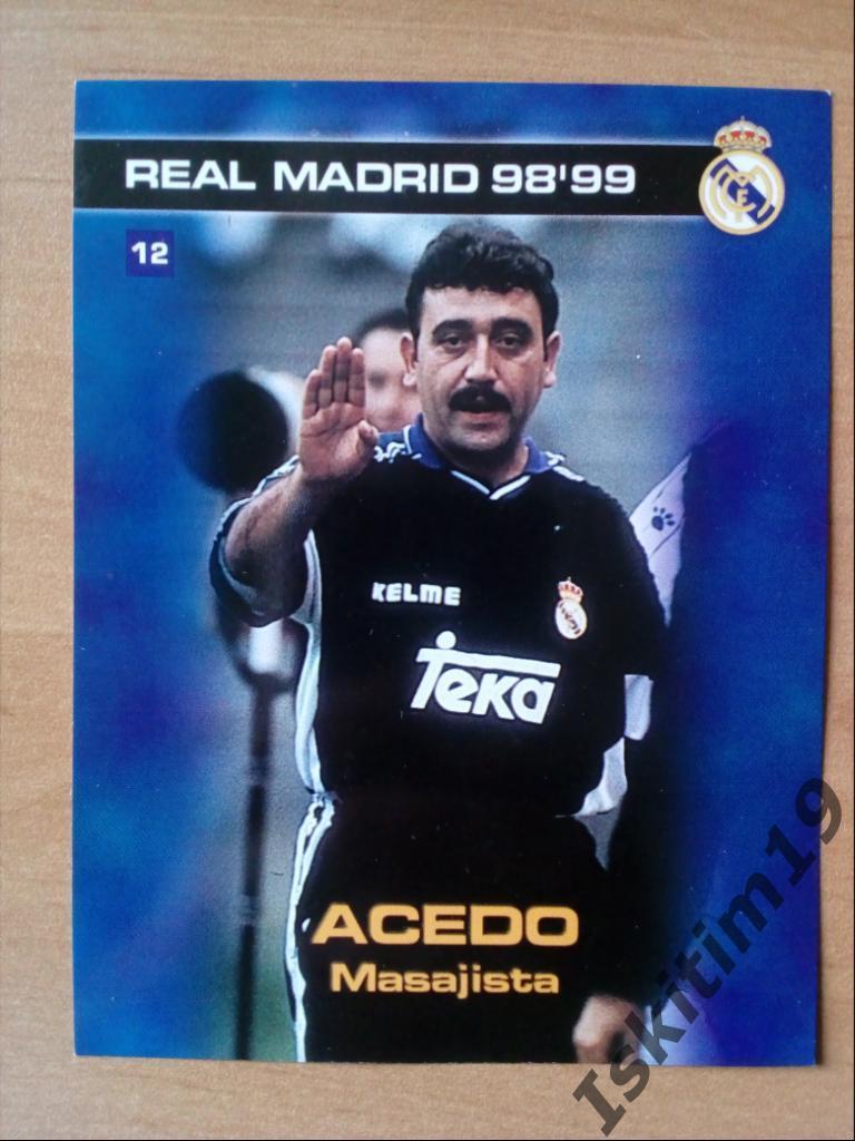 Acedo 12. PANINI Реал Мадрид 1998-1999. Фотокарточки