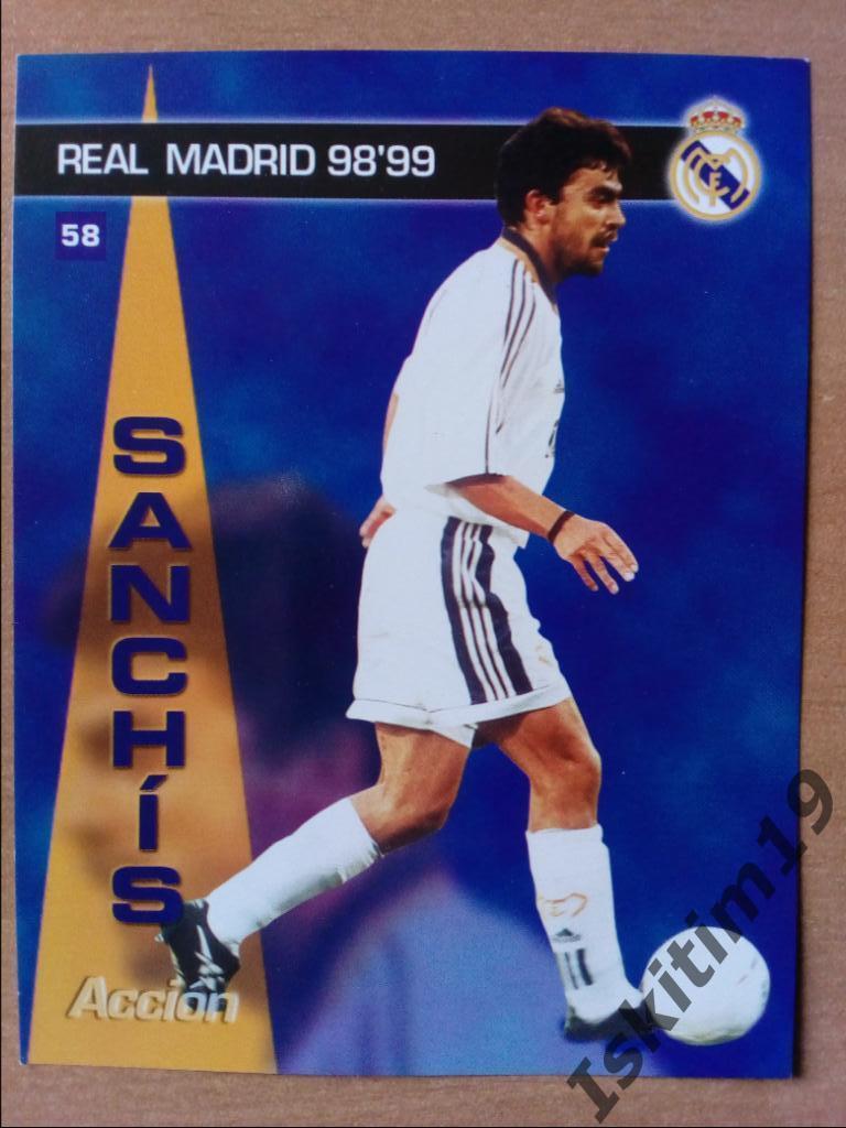 Sanchis 58. PANINI Реал Мадрид 1998-1999. Фотокарточки