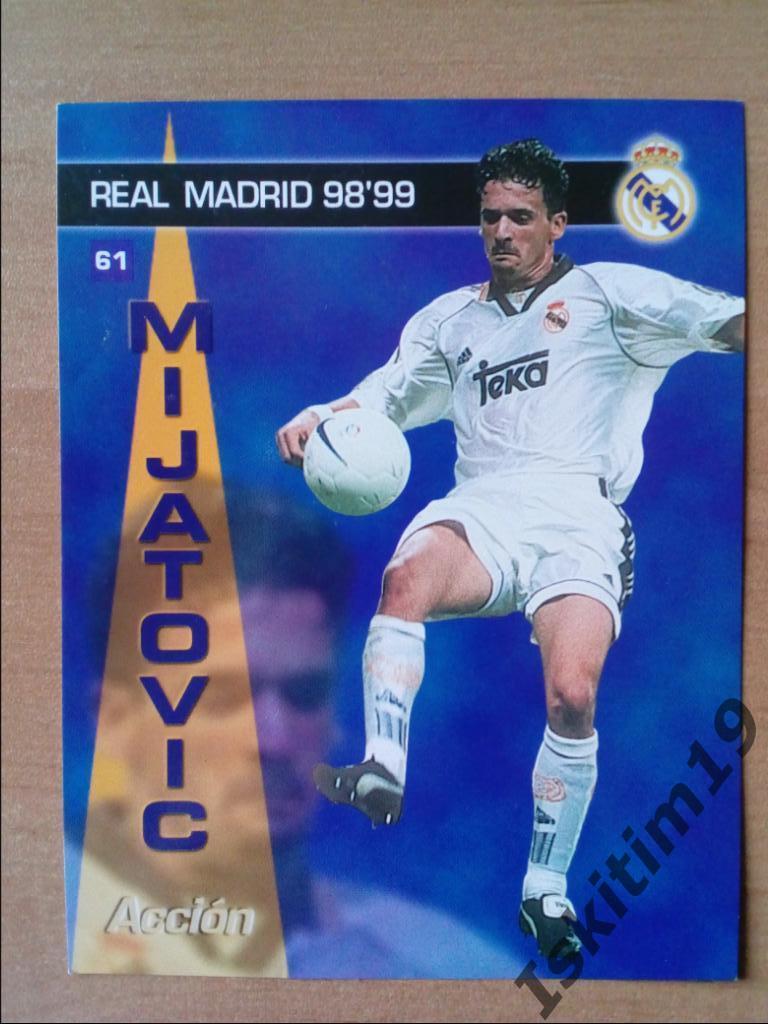 Mijatovic 61. PANINI Реал Мадрид 1998-1999. Фотокарточки