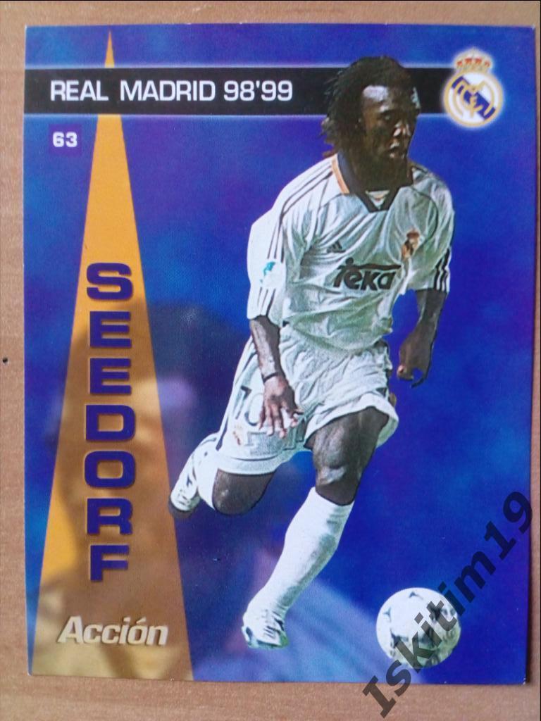 Seedorf 63. PANINI Реал Мадрид 1998-1999. Фотокарточки