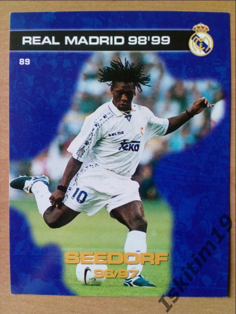 Seedorf 89. PANINI Реал Мадрид 1998-1999. Фотокарточки