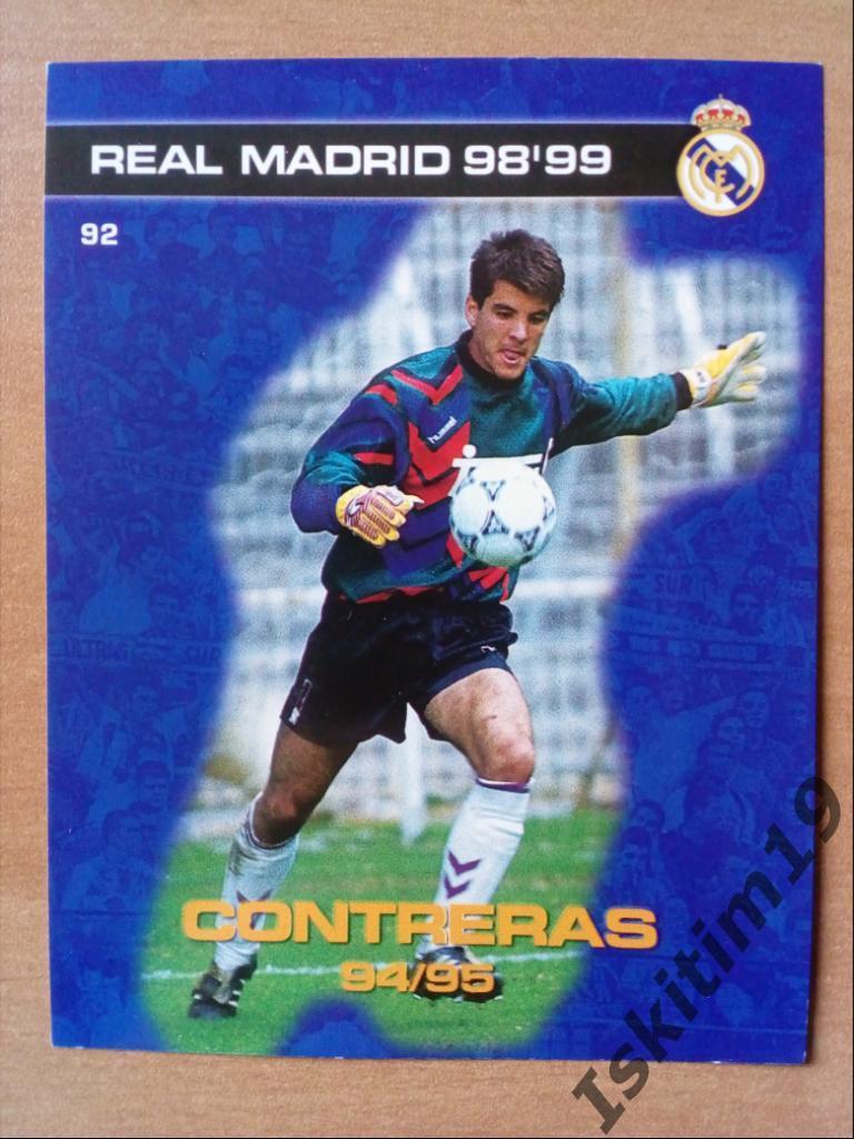 Contreras 92. PANINI Реал Мадрид 1998-1999. Фотокарточки