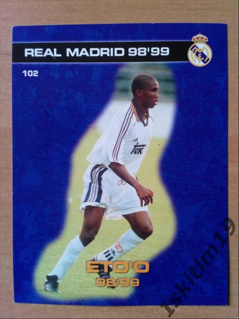 Eto'o 102. PANINI Реал Мадрид 1998-1999. Фотокарточки