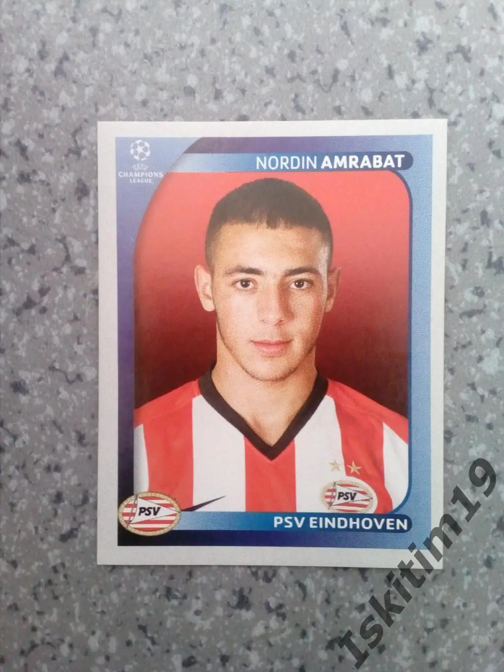 Наклейка PANINI Лига Чемпионов УЕФА 2008-2009 № 431 Nordin Amrabat Амрабат