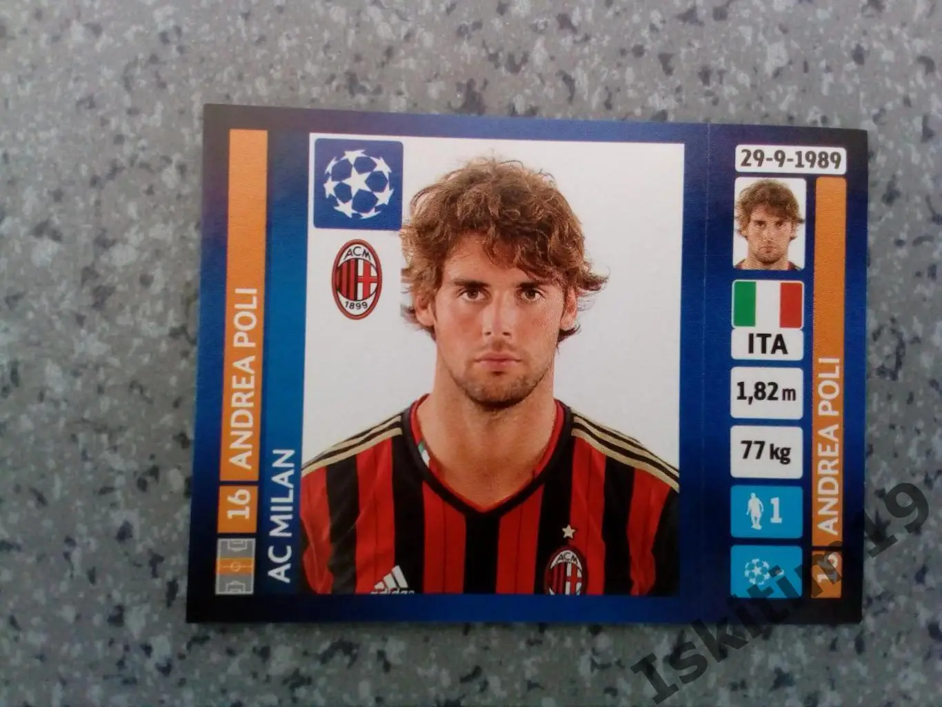 Наклейка PANINI Лига Чемпионов УЕФА 2013-2014 № 576 Andrea Poli Поли