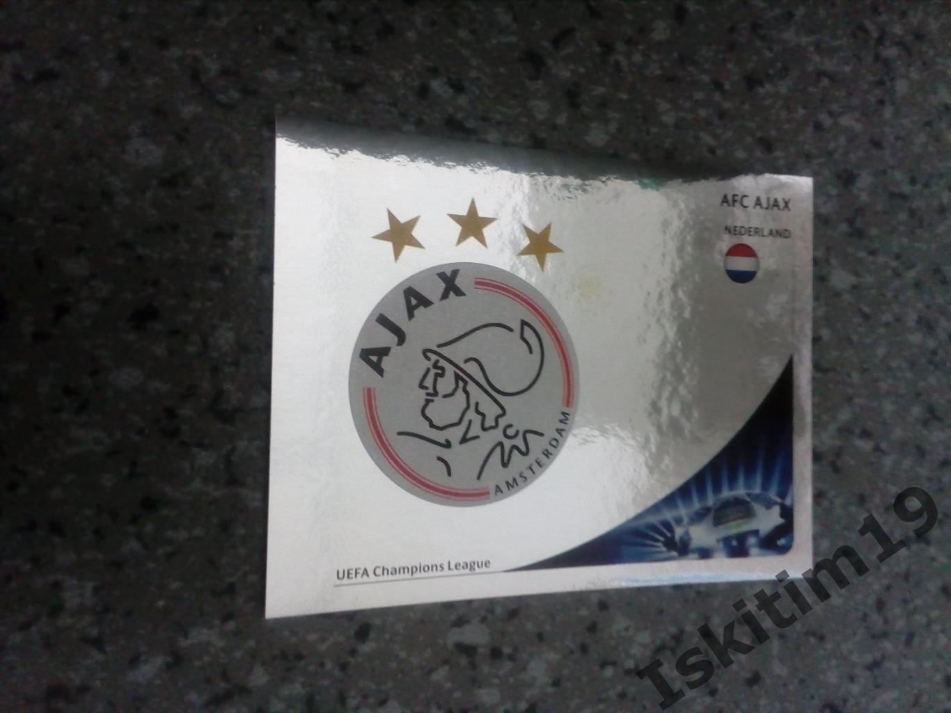 Наклейка PANINI Лига Чемпионов УЕФА 2012-2013 № 264 AFC Ajax Badge Аякс герб